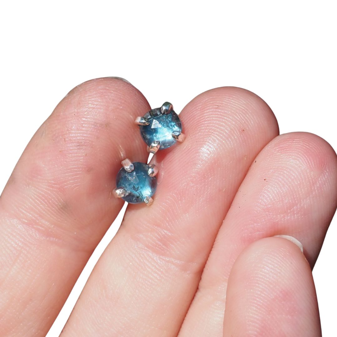 Blue Kyanite Studs