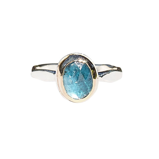 Kyanite Gold Bezel Ring