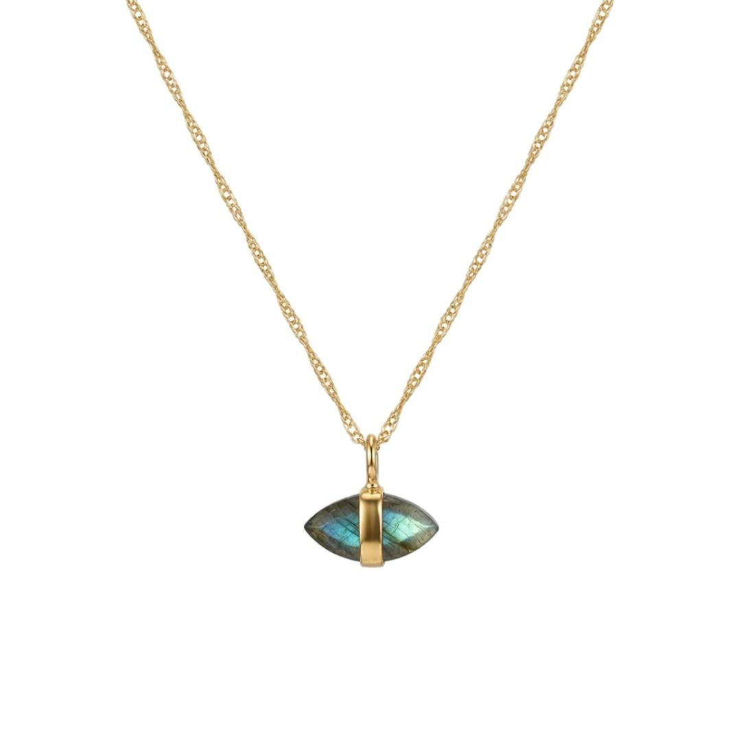 14k Banded Labradorite Necklace