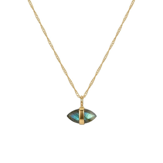 14k Banded Labradorite Necklace