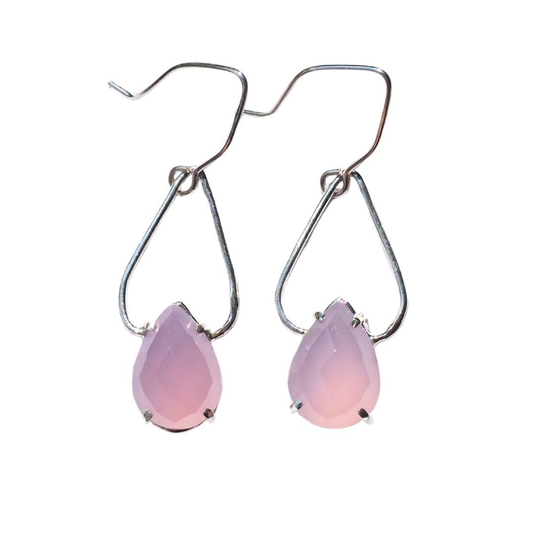 Lavender Quartz Petal Earrings