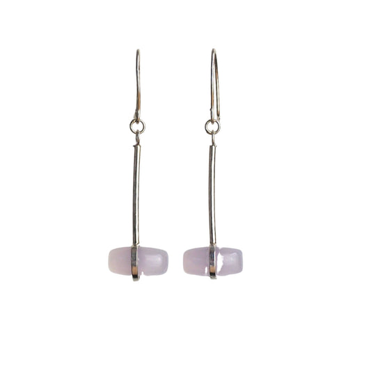 Belted Lavendar Quartz Earrings