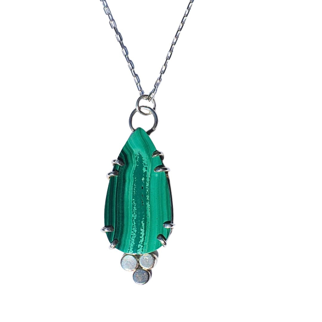 Malachite Drop Necklace