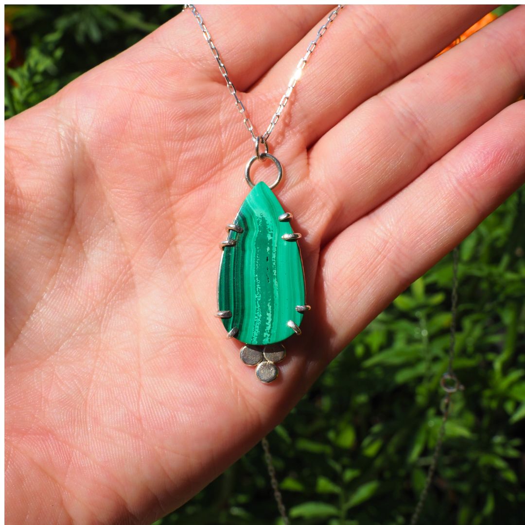 Malachite Drop Necklace