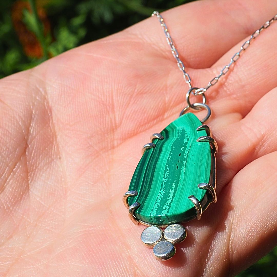 Malachite Drop Necklace