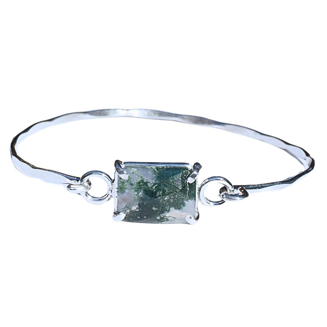 Moss Agate Hook Bracelet