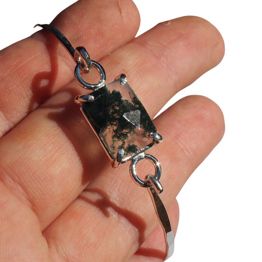 Moss Agate Hook Bracelet