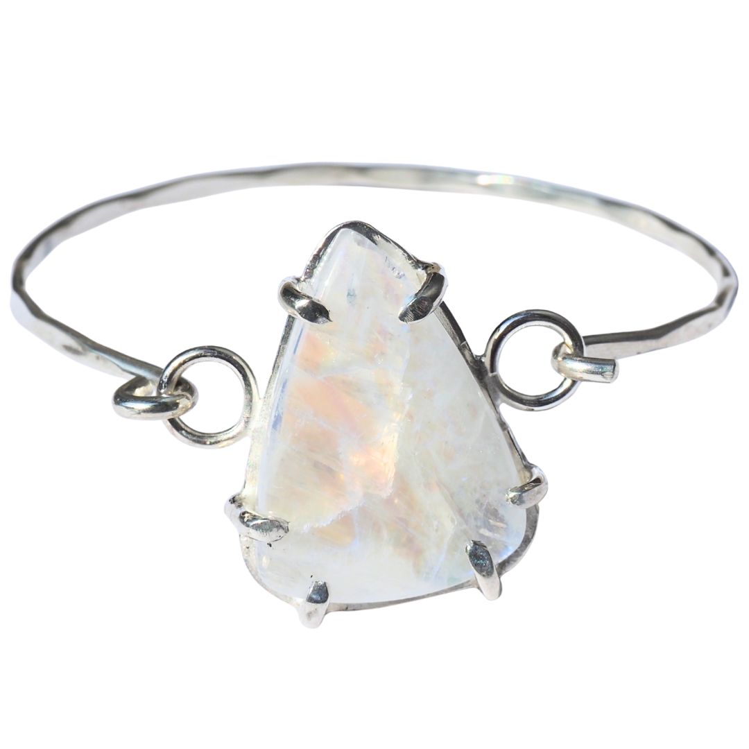 Rainbow Moonstone Hook Bracelet