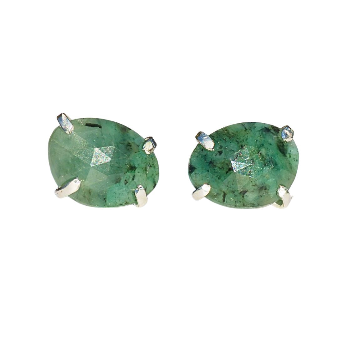 Spotted Emerald Studs