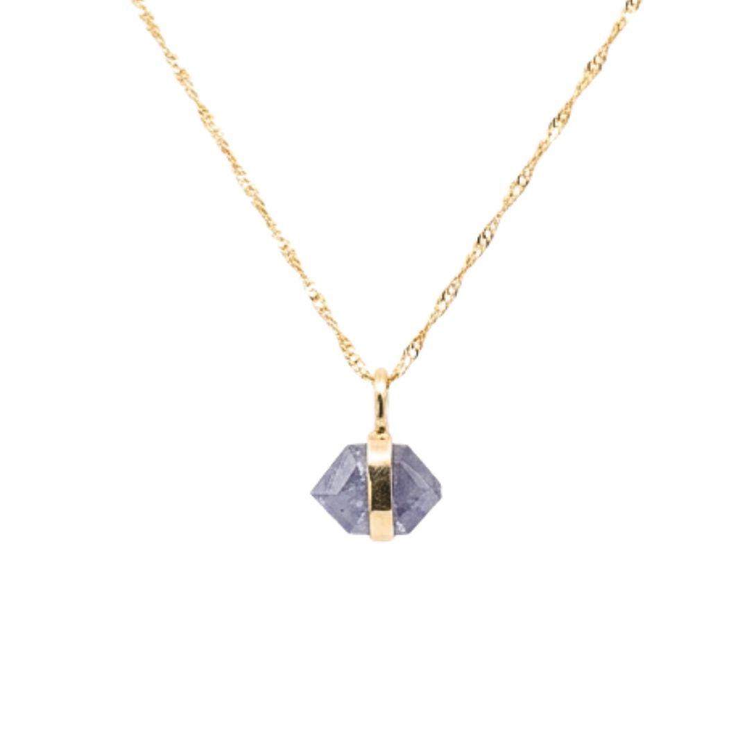 14k Banded Sapphire Necklace