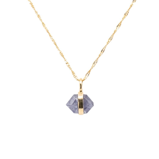 14k Banded Sapphire Necklace