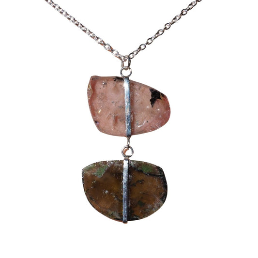 Tourmaline Slice Statement Necklace