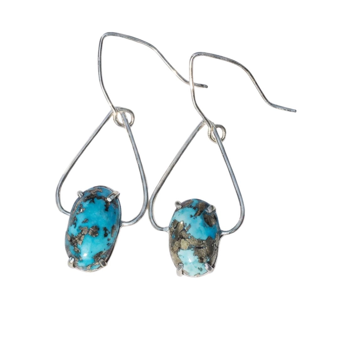 Turquoise Petal Earrings