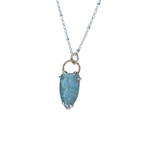 Two-Tone Kyanite Halo Necklace