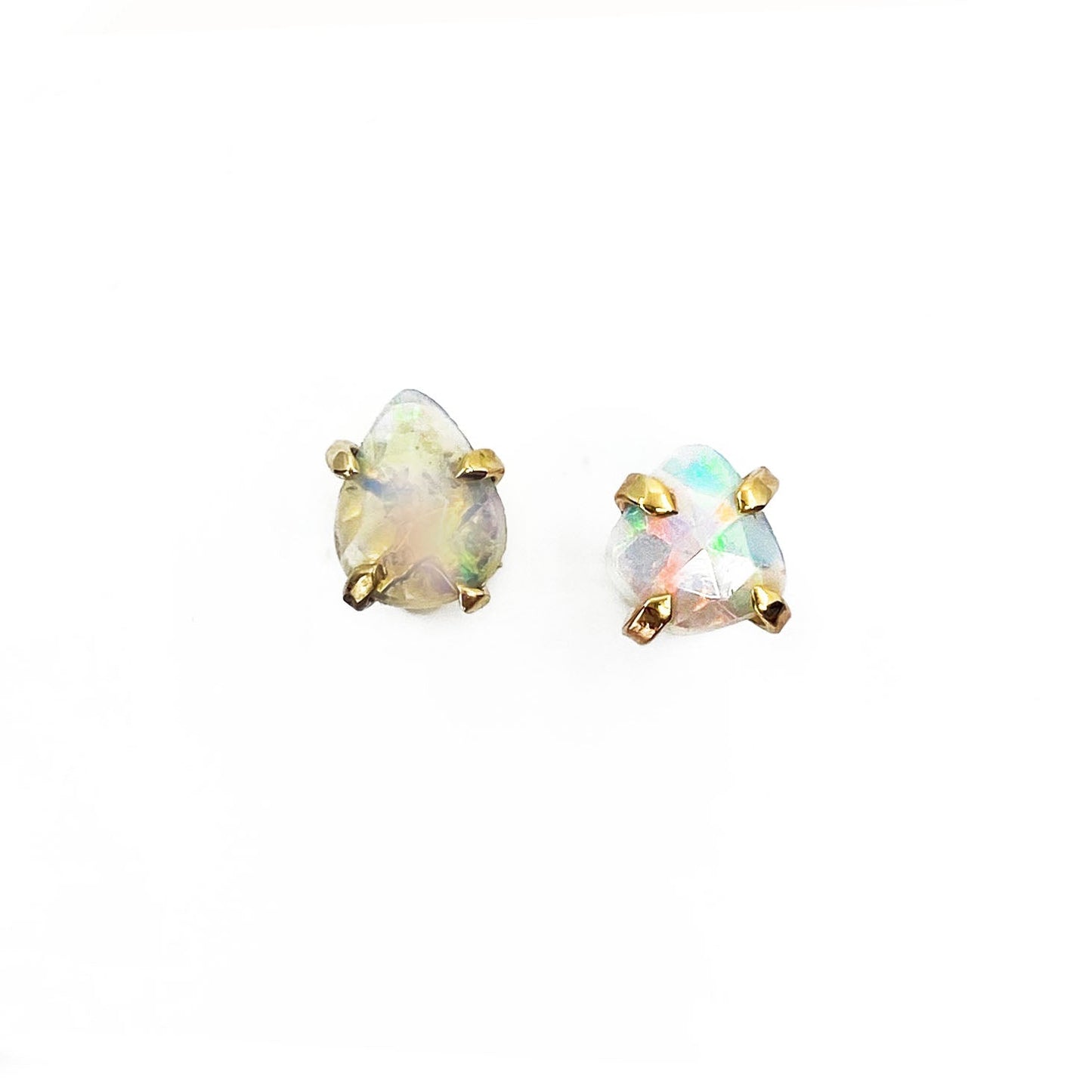 14k Rose Cut Opal Studs - Mettle by Abby