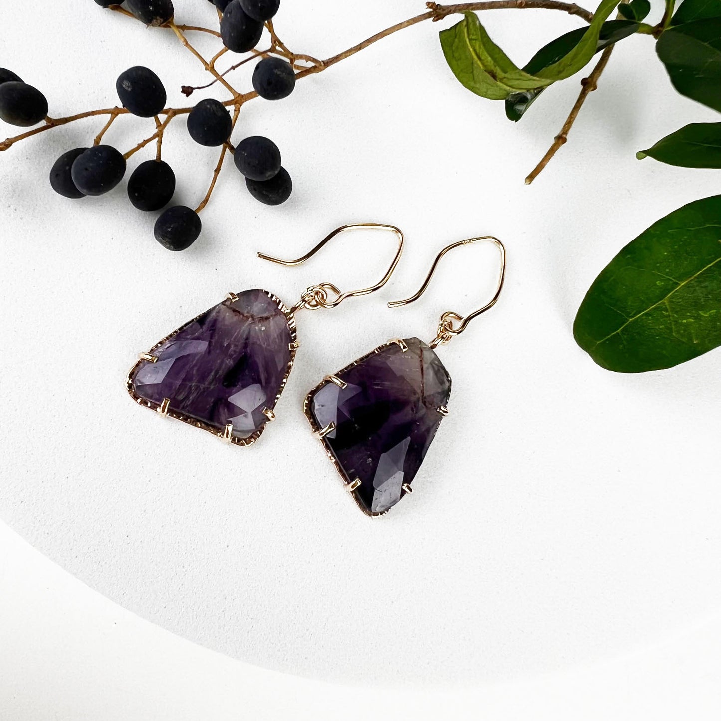 14k Amethyst Dream Earrings