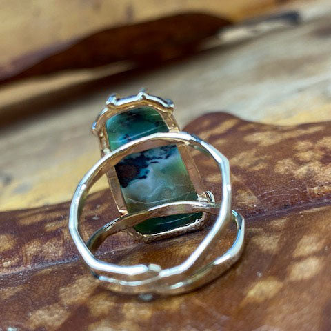 Wood on sale opal ring