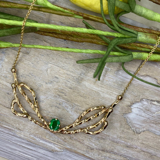 14k Emerald Mantle Necklace