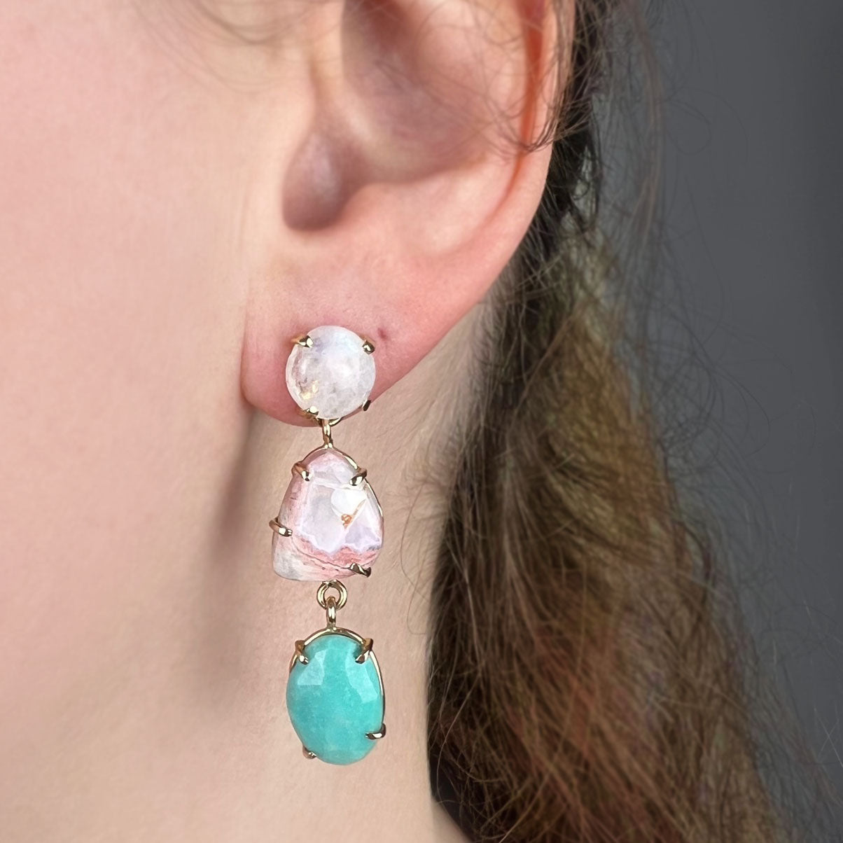 14k Opal Montage Earrings