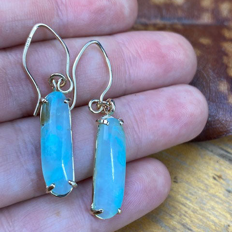 14k Peruvian Opal Earrings