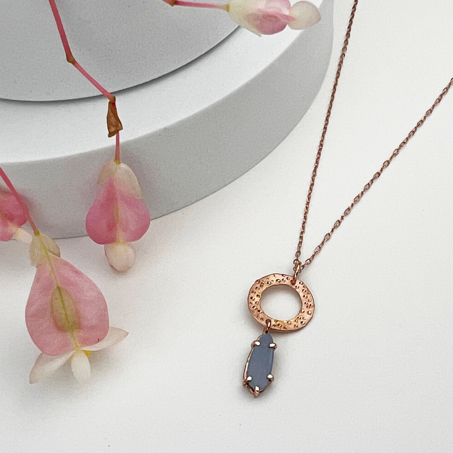 Dainty on sale opal necklace