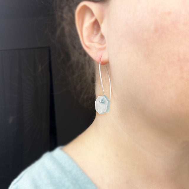 Aquamarine Thread Earrings