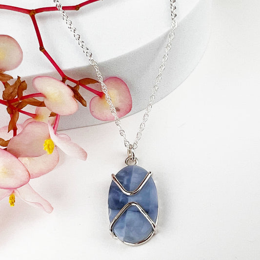 Blue Opal Point Necklace