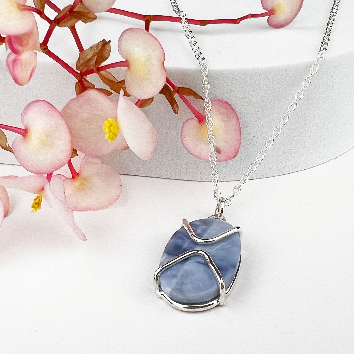 Blue Opal Point Necklace