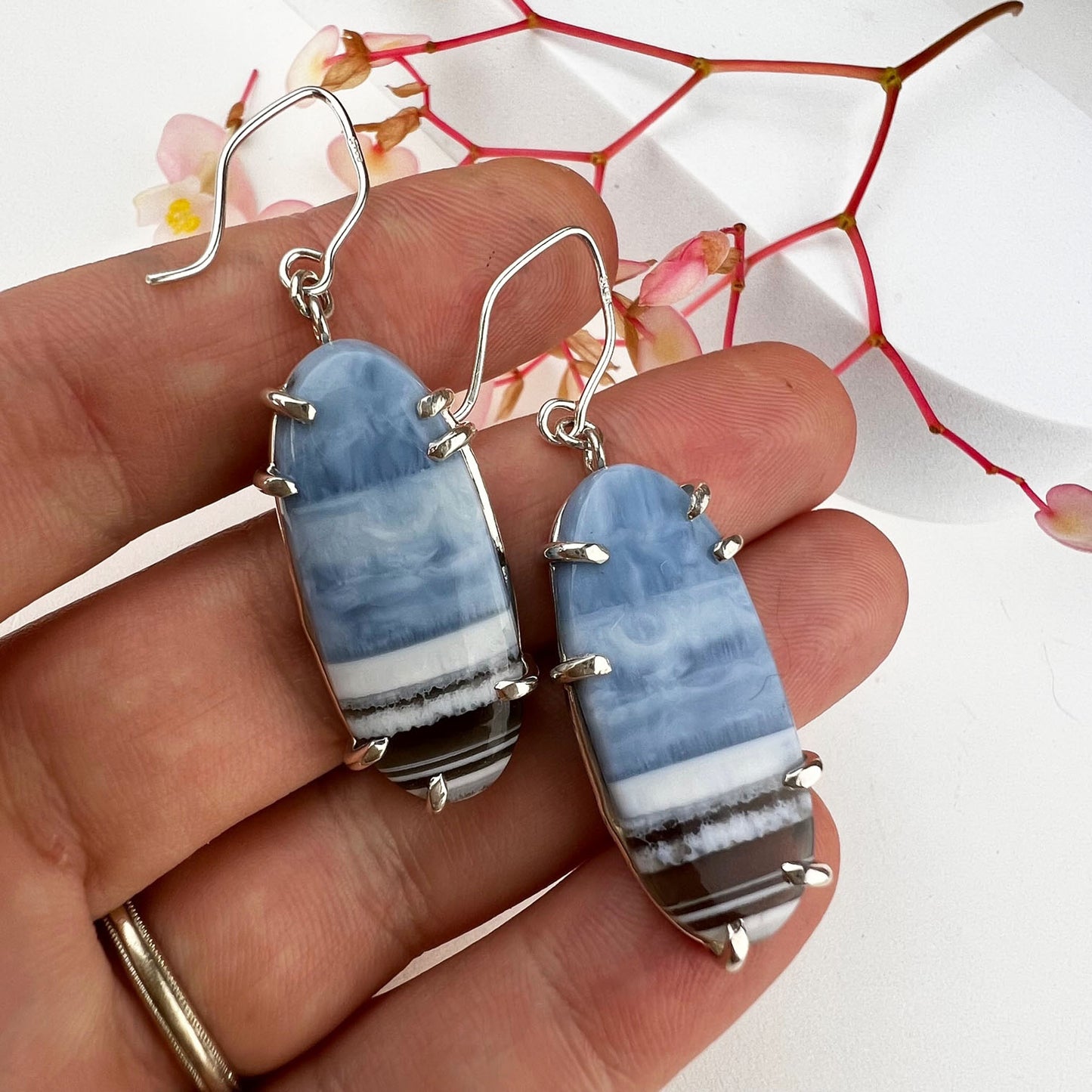 Blue Opal Waypoint Earrings
