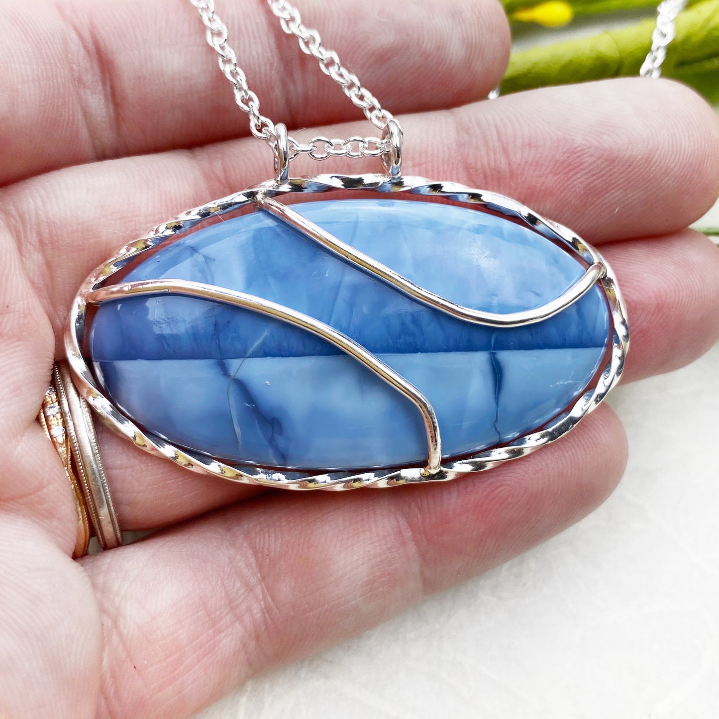 Blue Opal Winds Necklace