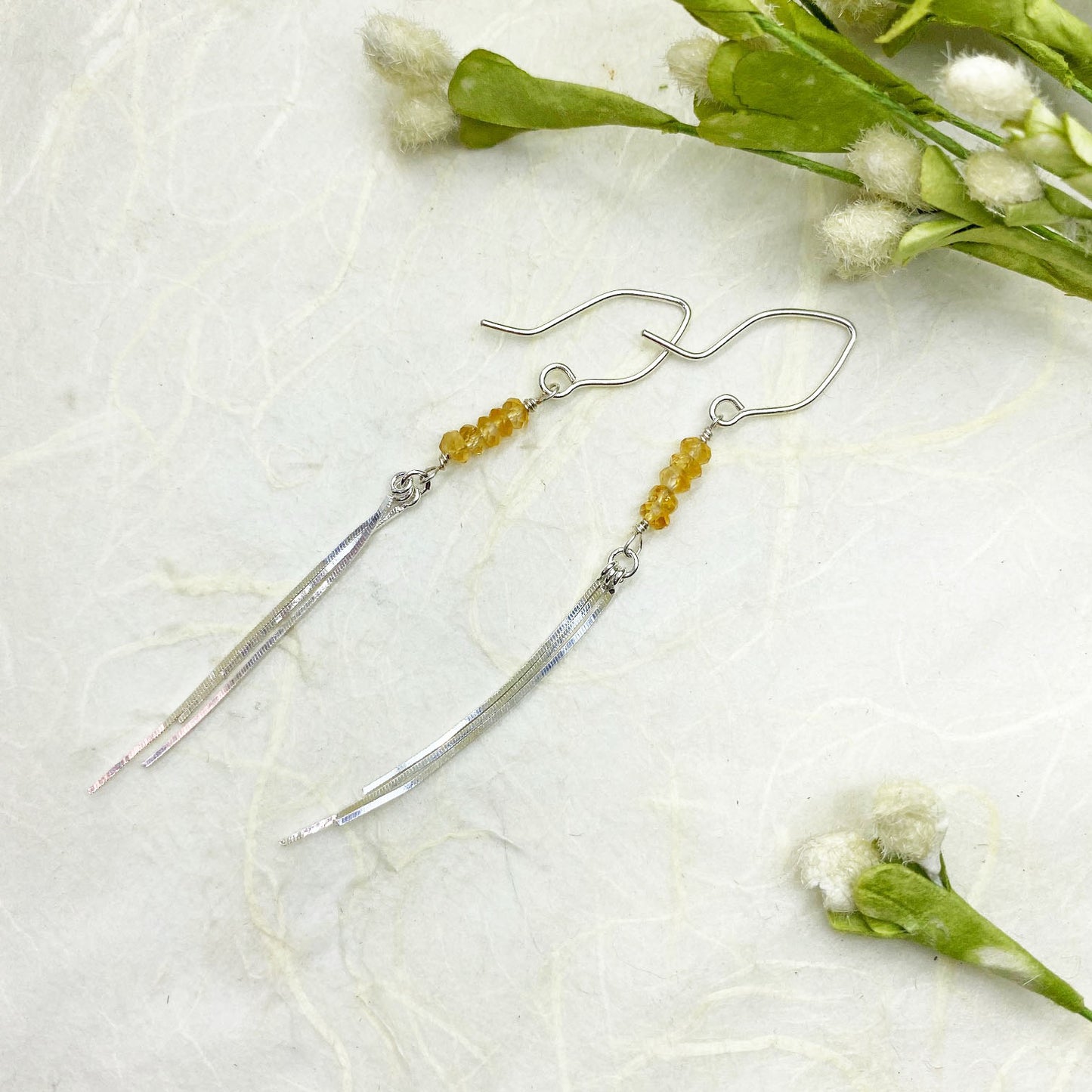 Citrine Tassel Earrings