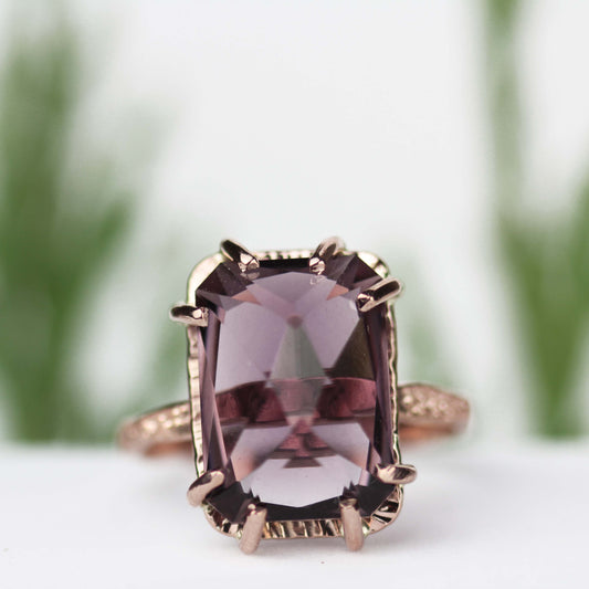 Amethyst Stardust Ring 14k Rose Gold