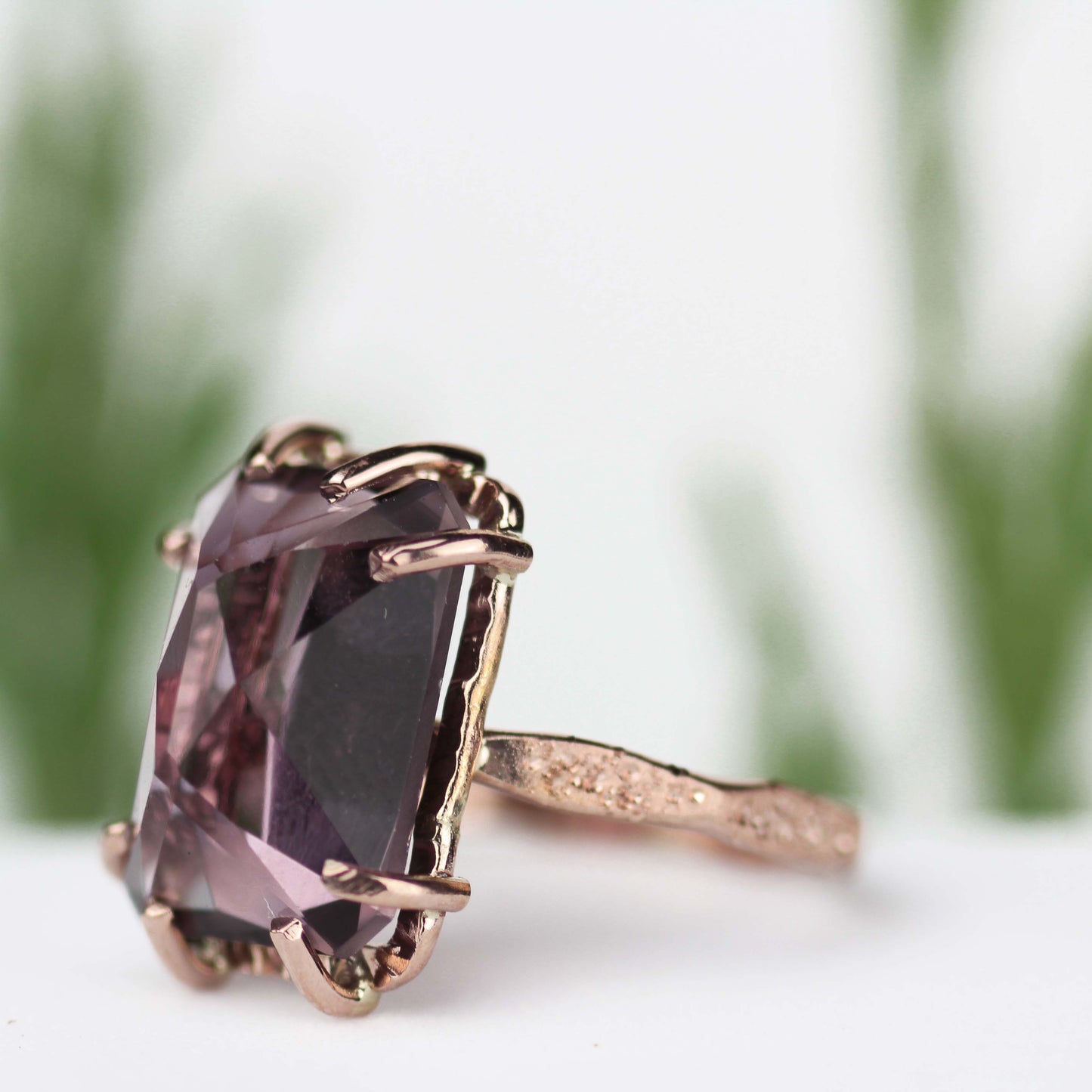 Amethyst Stardust Ring 14k Rose Gold