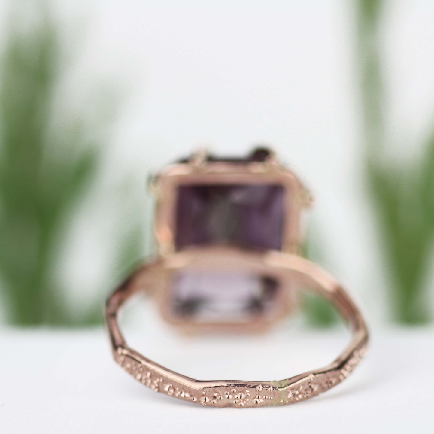 Amethyst Stardust Ring 14k Rose Gold