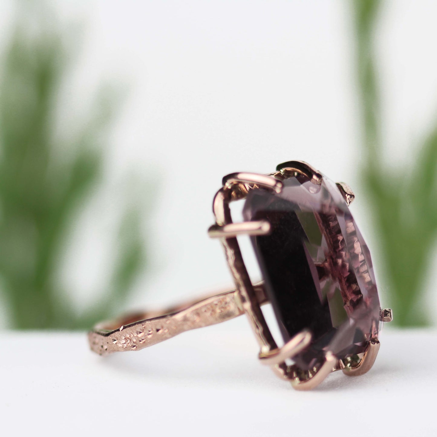 Amethyst Stardust Ring 14k Rose Gold