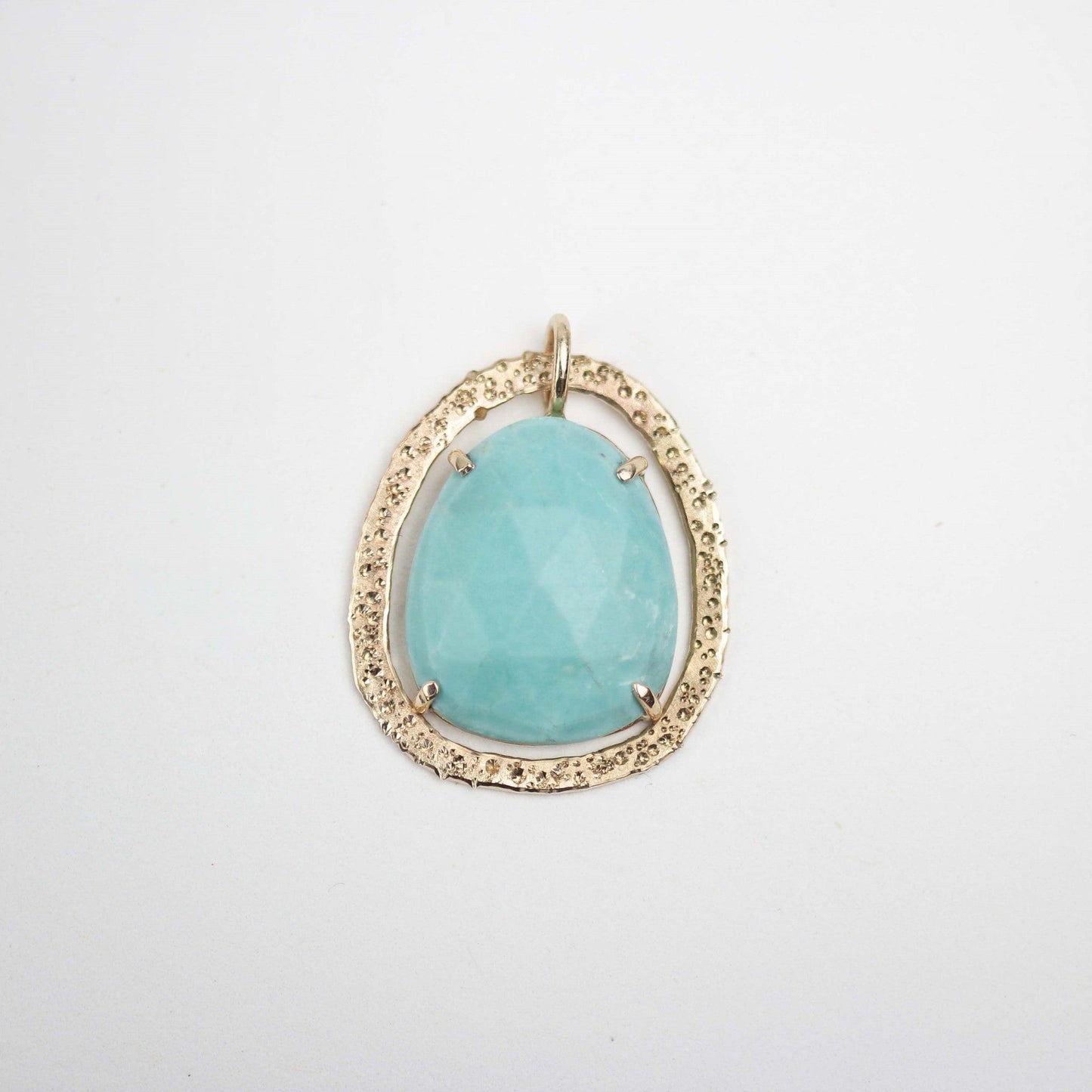 Turquoise Stardust Necklace 14k Yellow Gold