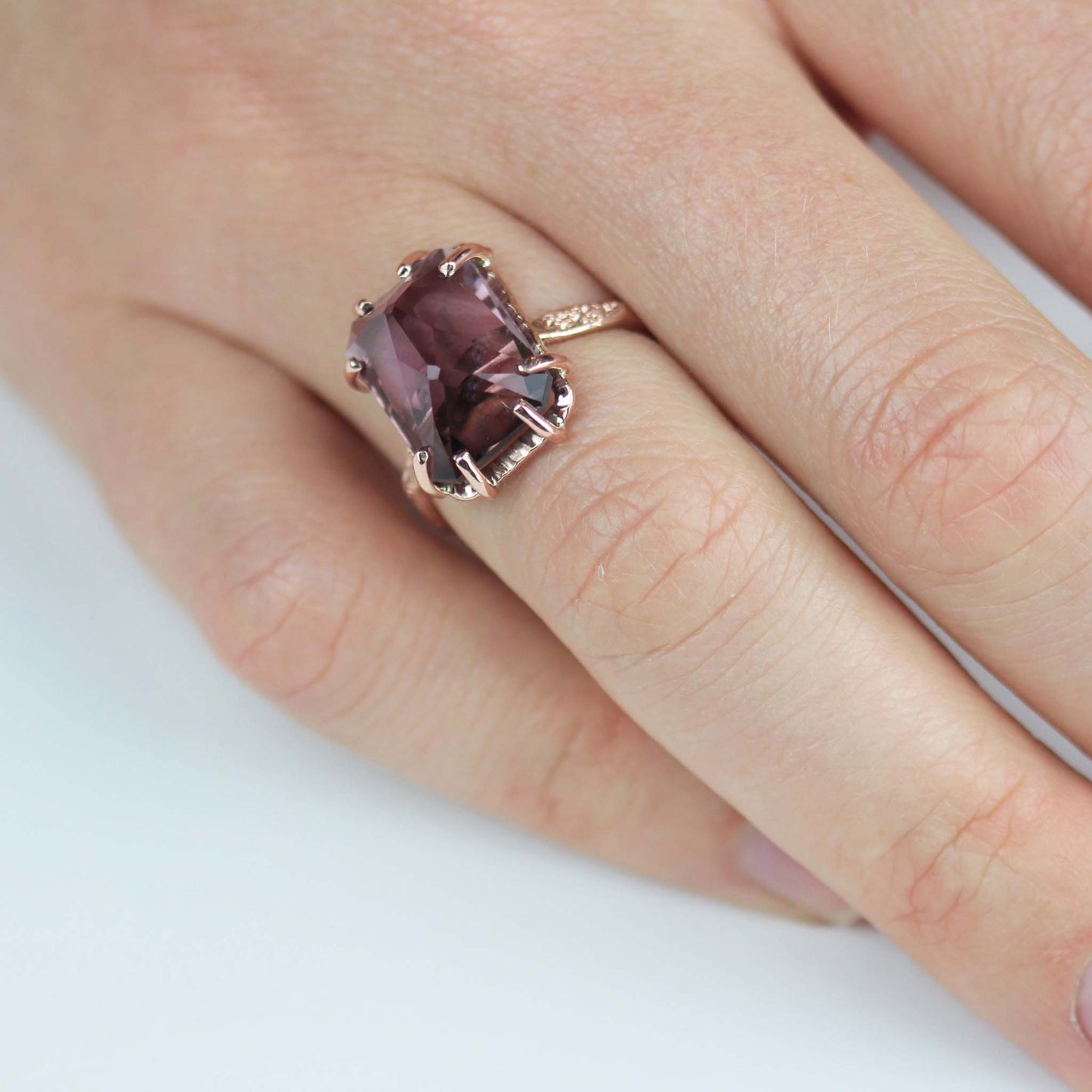 Amethyst Stardust Ring 14k Rose Gold