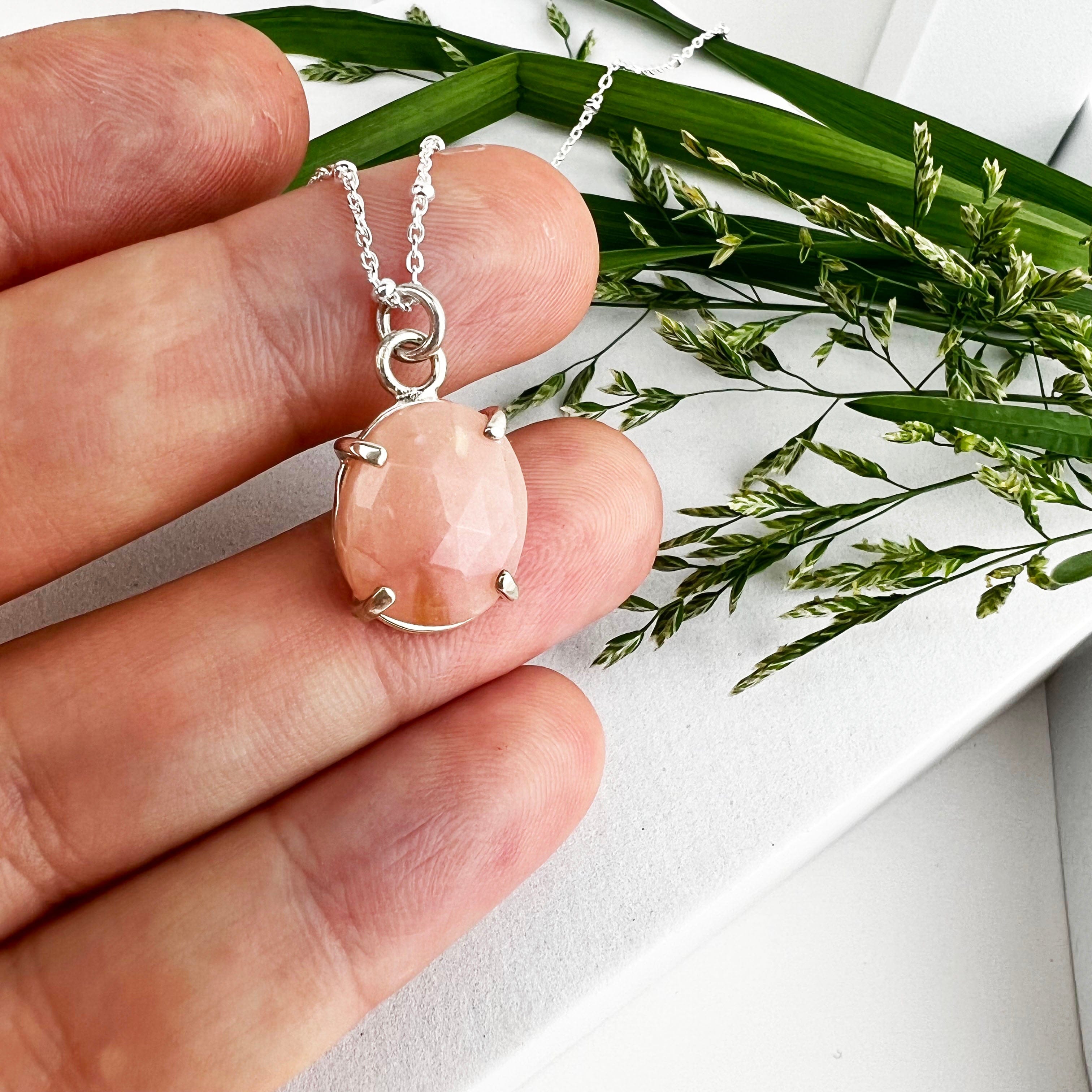 Pure Pink Opal Birthstone Necklace [For October] // Tiny Rituals