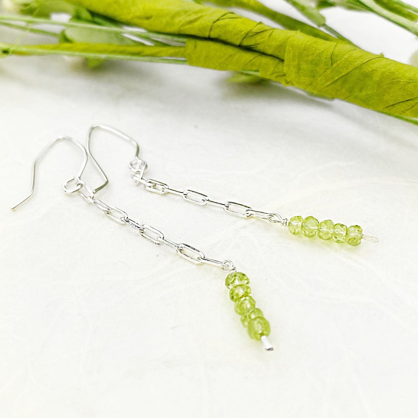 Peridot Tendril Earrings