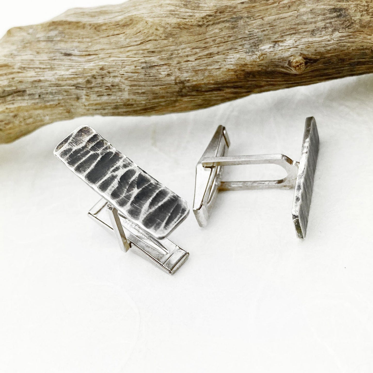 Rough and Tumble Silver Cuff Links