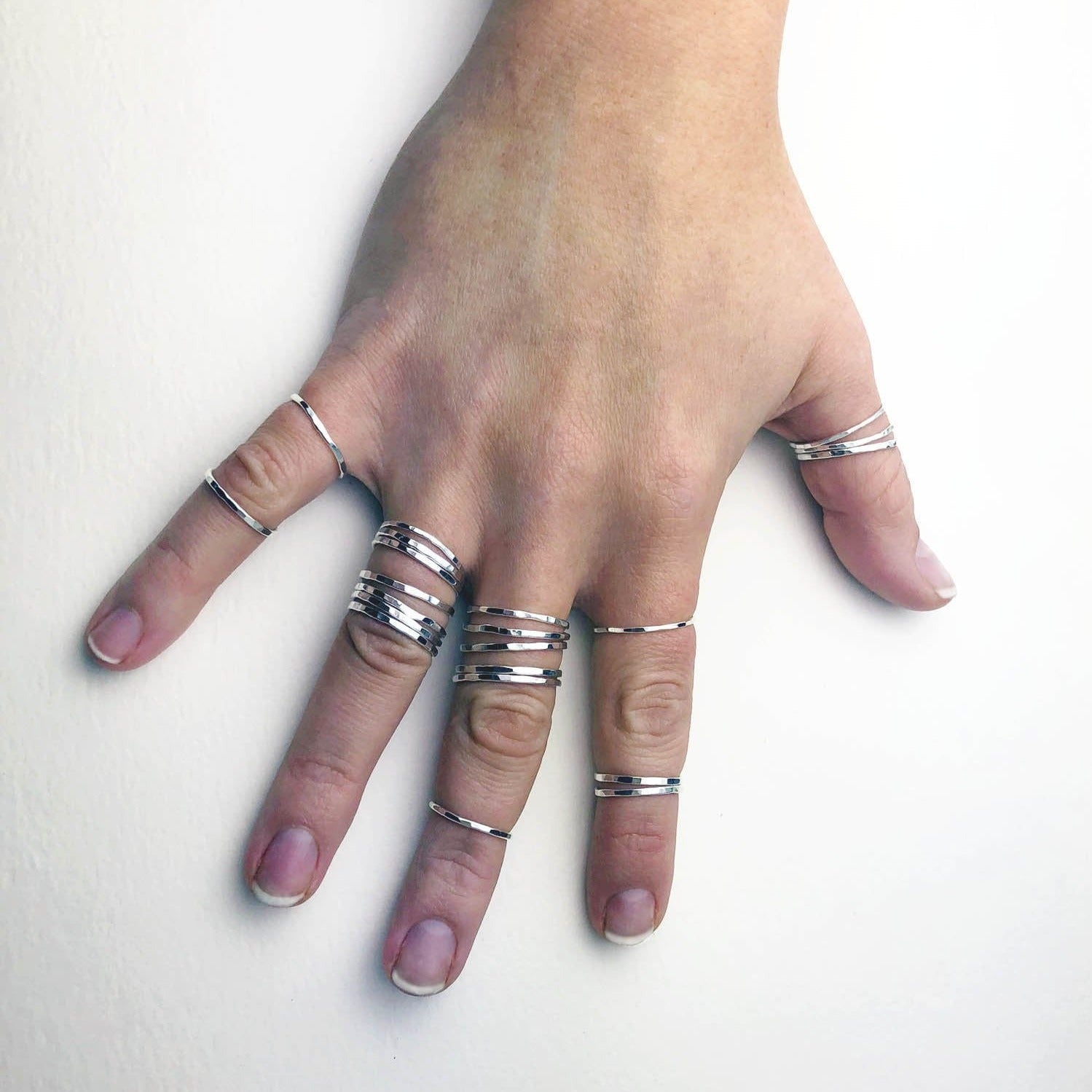 5 Silver Bands - Mettle by Abby
