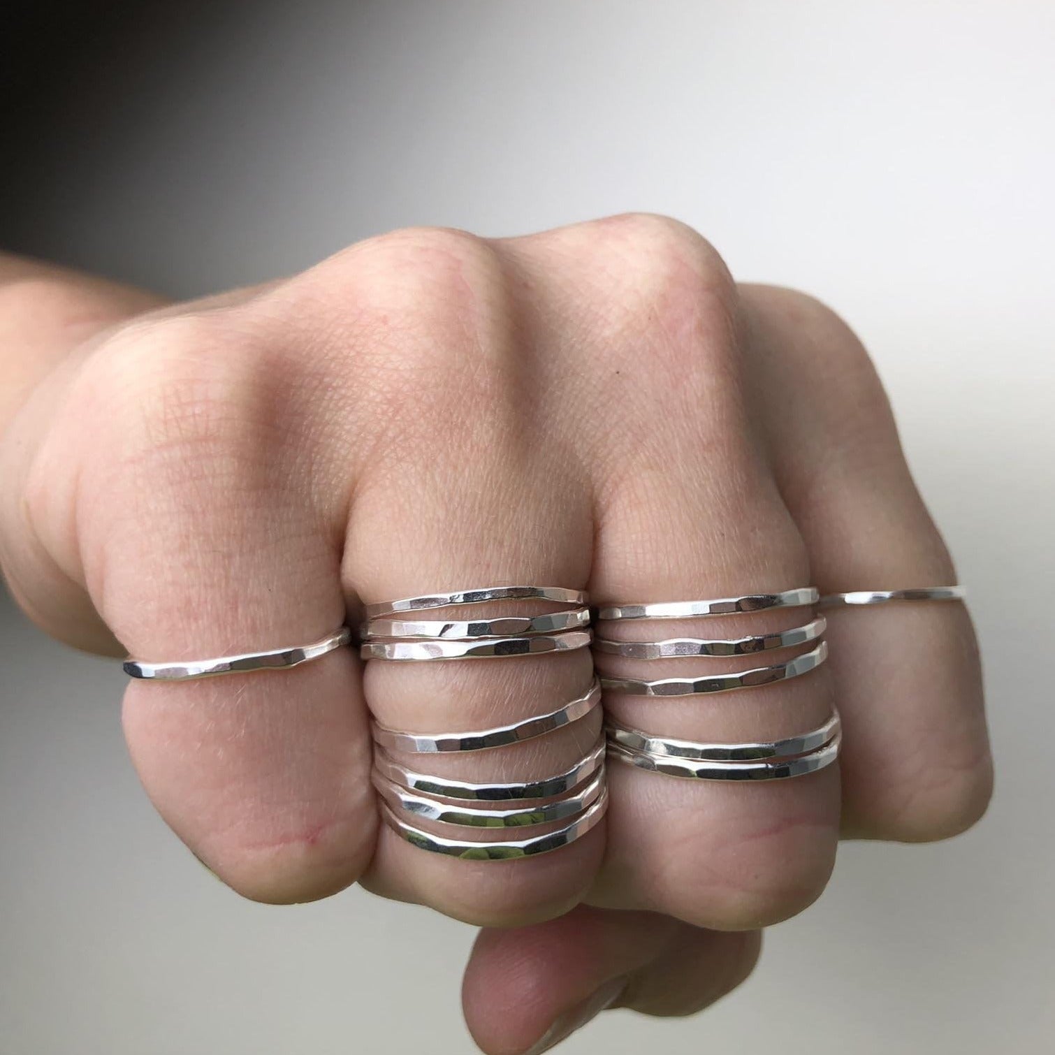 5 Silver Bands - Mettle by Abby