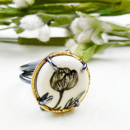 Peony Halo Ring - Mettle by Abby