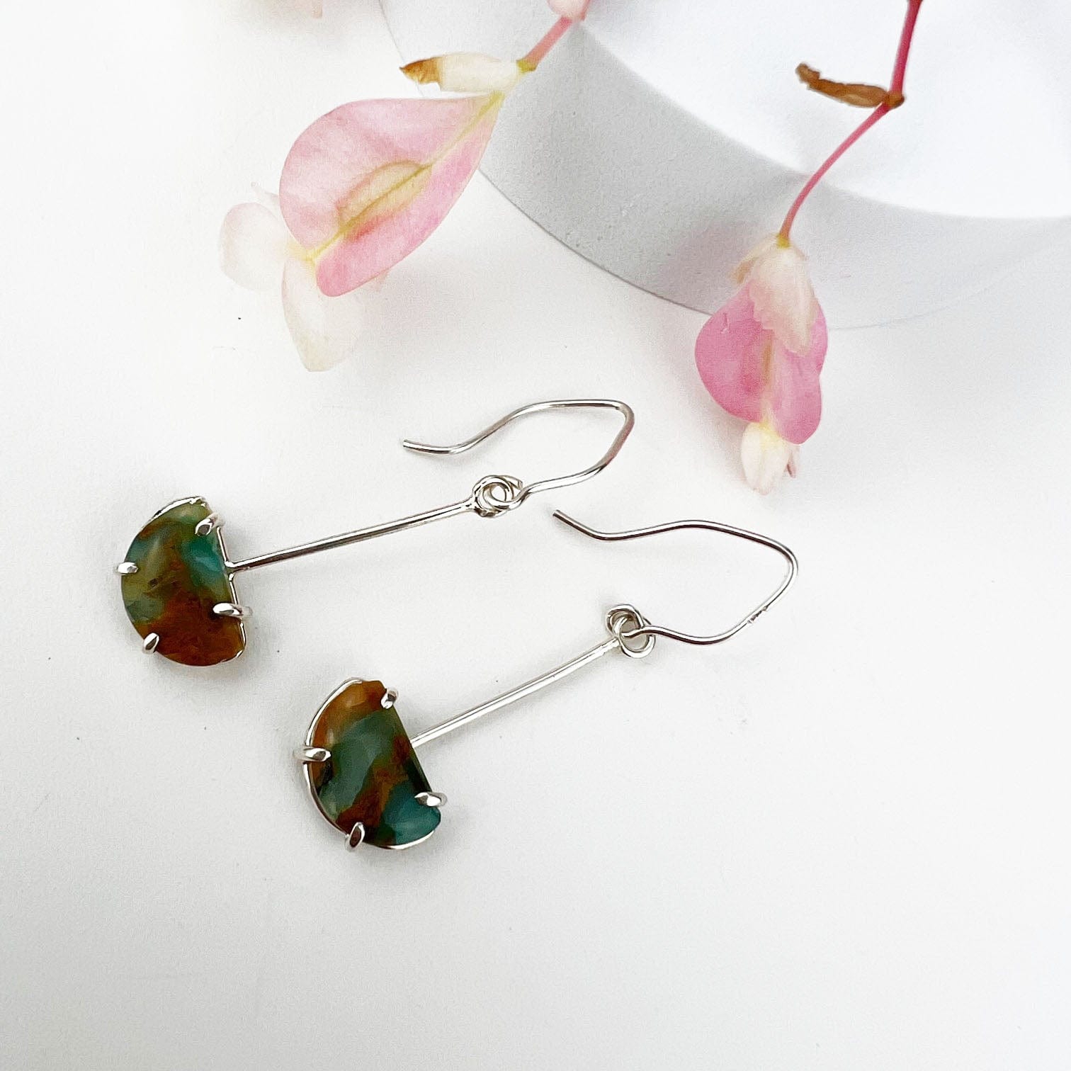 Peruvian Opal Drop Earrings - Mettle by Abby