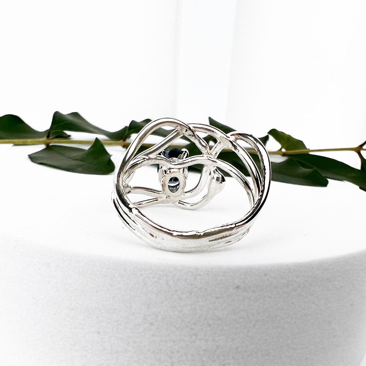 Silver London Blue Topaz Wrap Ring - Mettle by Abby