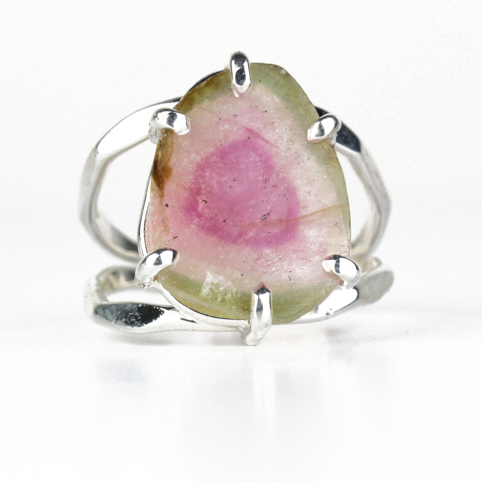 Silver Watermelon Tourmaline Ring - Mettle by Abby